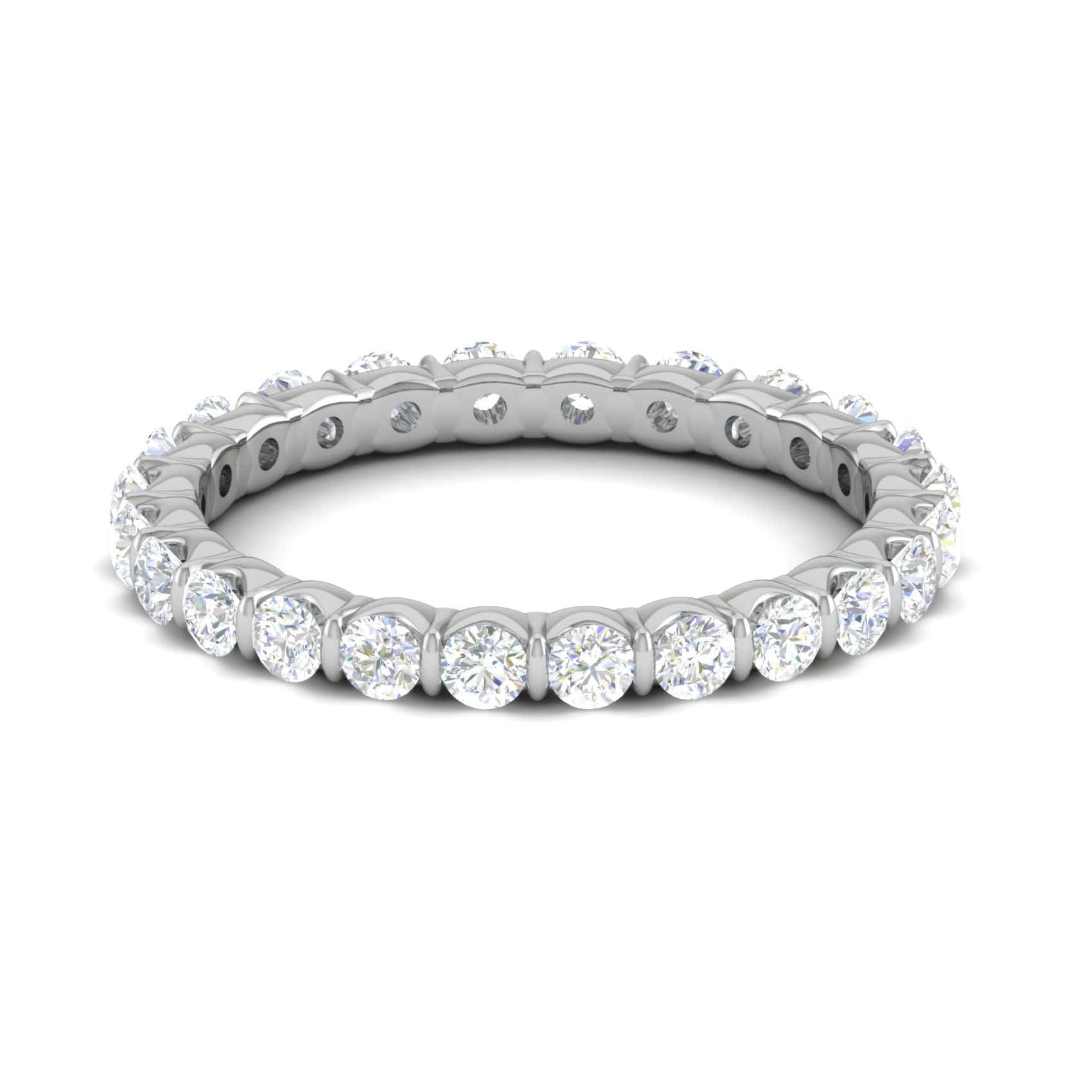 Jewelove™ Rings Platinum Ring With Diamonds for Women JL PT ET RD 114