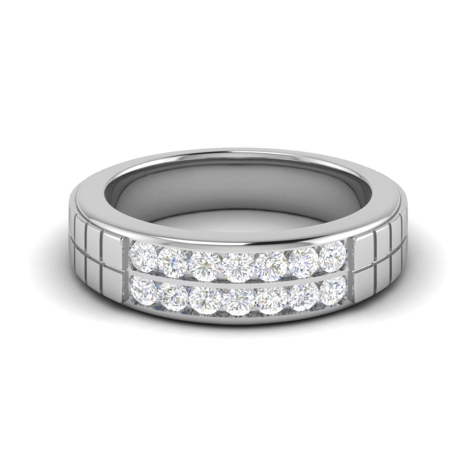 Jewelove™ Rings Platinum Ring with Diamonds for Women JL PT MB RD 101