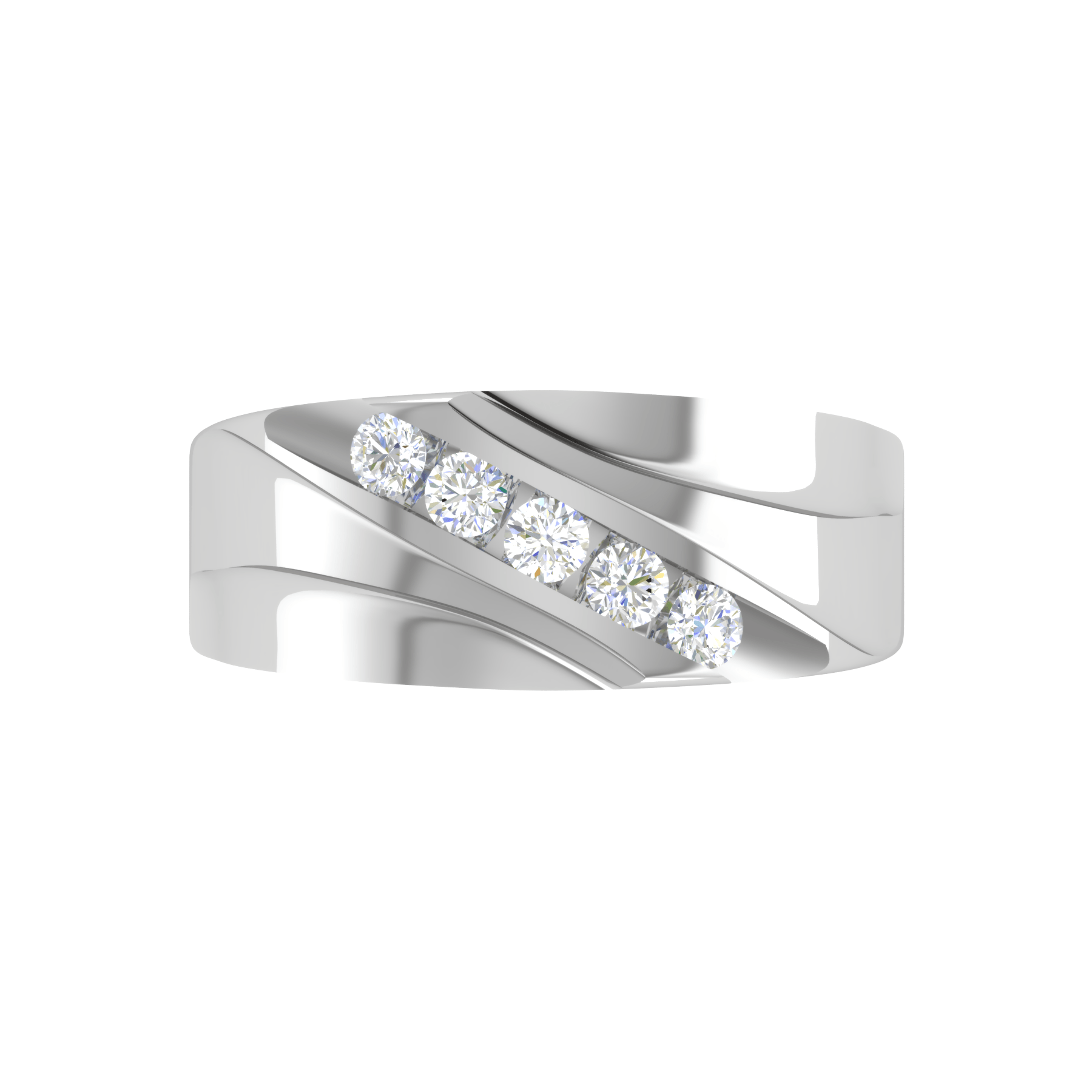 Jewelove™ Rings Platinum Ring with Diamonds for Women JL PT MB RD 102