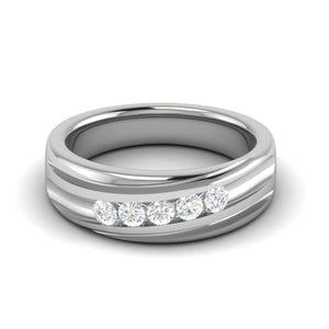 Jewelove™ Rings Platinum Ring with Diamonds for Women JL PT MB RD 104