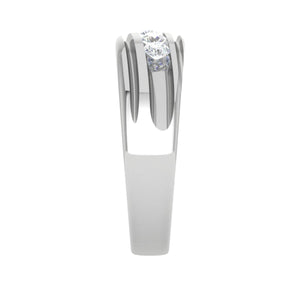 Jewelove™ Rings Platinum Ring with Diamonds for Women JL PT MB RD 104