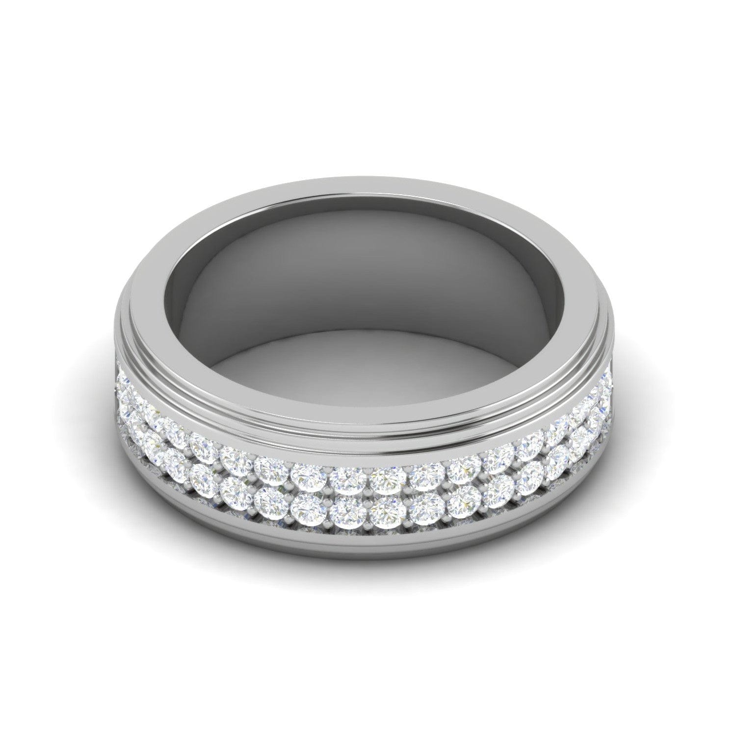 Jewelove™ Rings Platinum Ring with Diamonds for Women JL PT MB RD 109