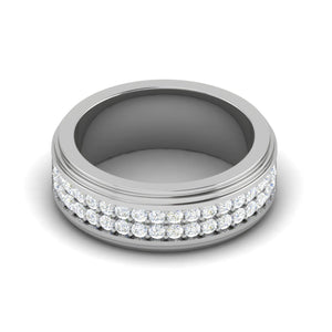 Jewelove™ Rings Platinum Ring with Diamonds for Women JL PT MB RD 109