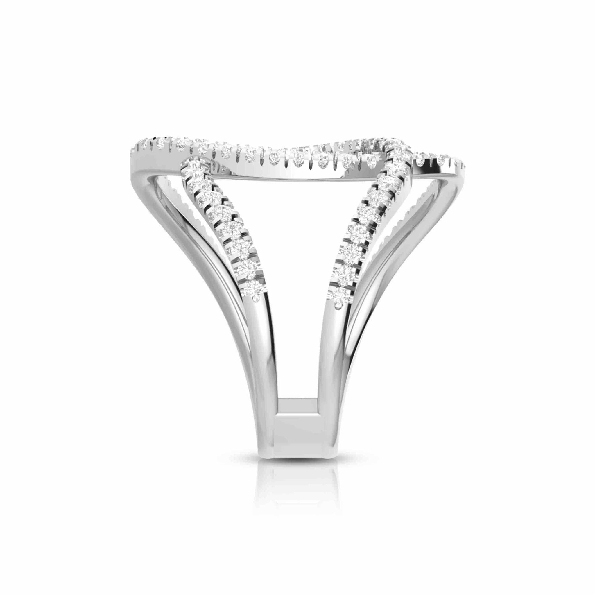 Jewelove™ Rings Platinum Ring with Diamonds for Women JL PT R-4