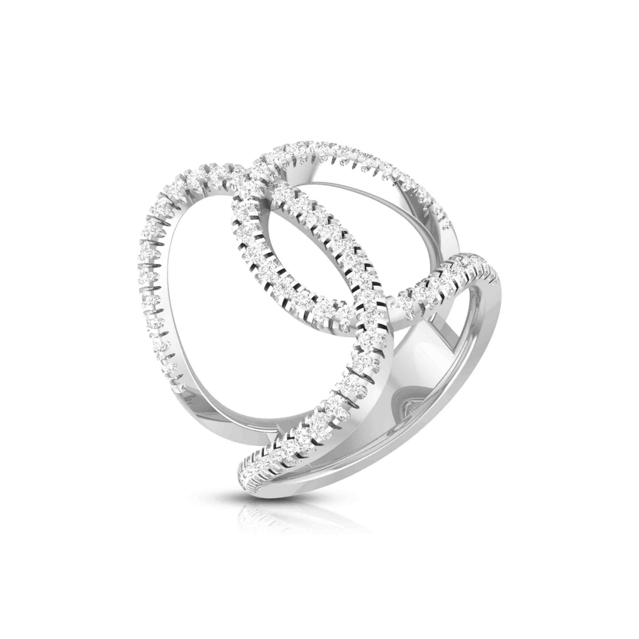 Jewelove™ Rings Platinum Ring with Diamonds for Women JL PT R-4