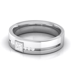 Jewelove™ Rings Platinum Ring with Princess Cut Diamond for Women JL PT R-8010