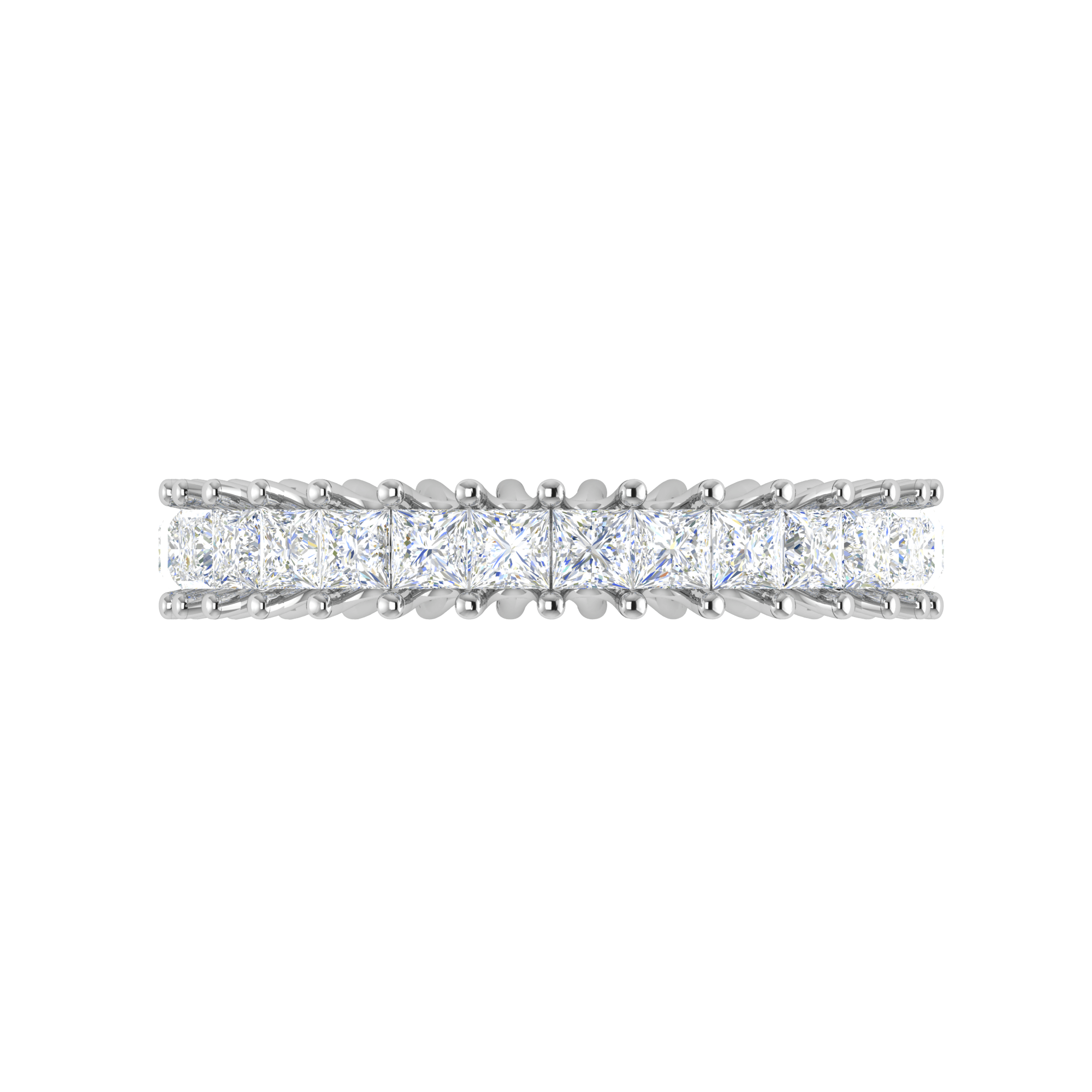 Jewelove™ Rings Platinum Ring With Princess Cut Diamonds for Women JL PT ET PR 109