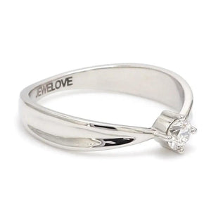 Jewelove™ Rings Platinum Ring with Raised Solitaire for Women JL PT 400