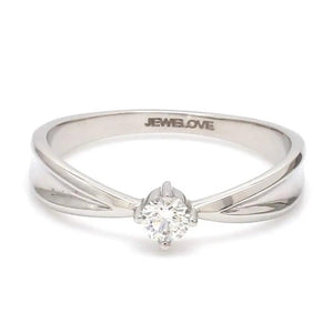 Jewelove™ Rings Platinum Ring with Raised Solitaire for Women JL PT 400