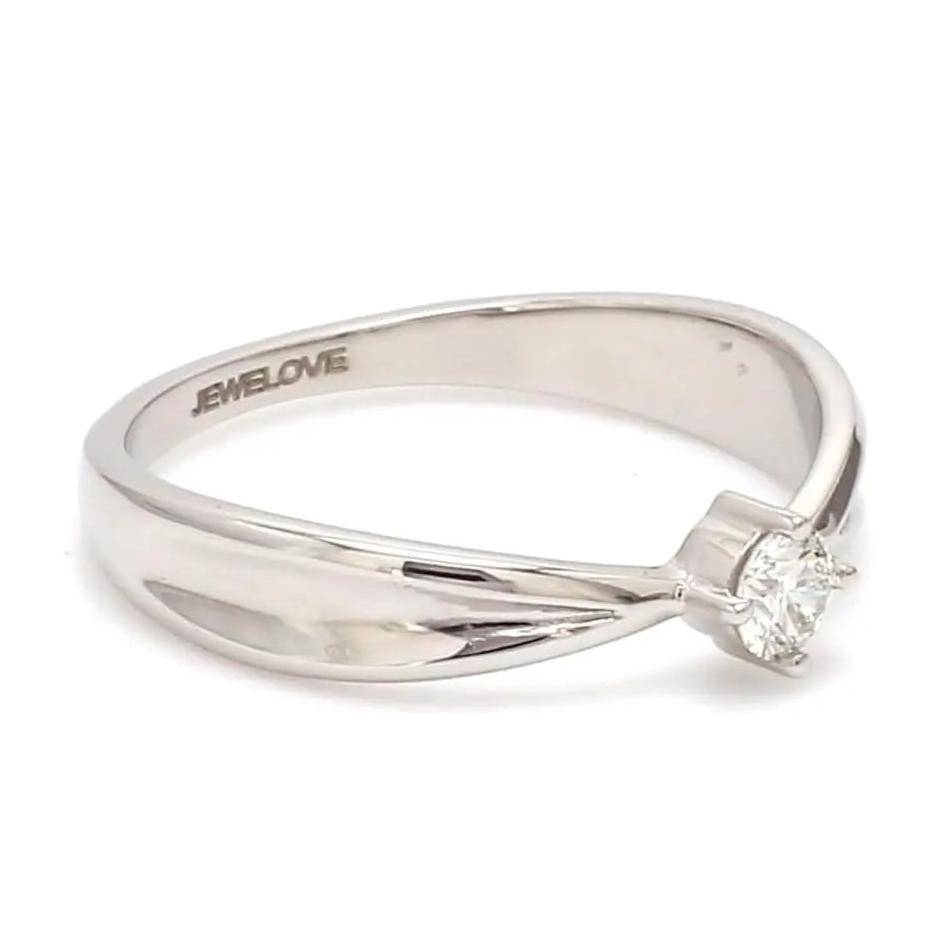 Jewelove™ Rings Platinum Ring with Raised Solitaire for Women JL PT 400