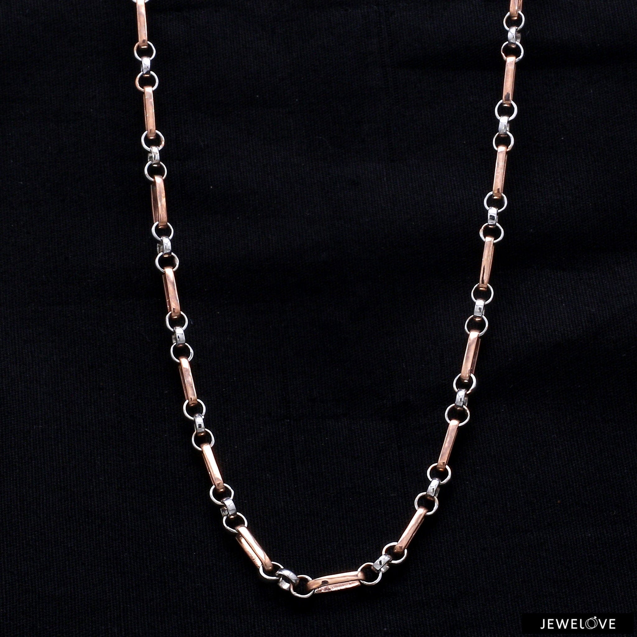 Jewelove™ Chains Platinum + Rose Gold Chain for Men JL PT CH 1029