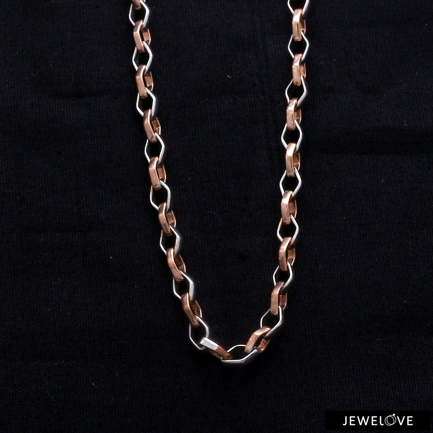 Jewelove™ Chains Platinum + Rose Gold Chain for Men JL PT CH 1043