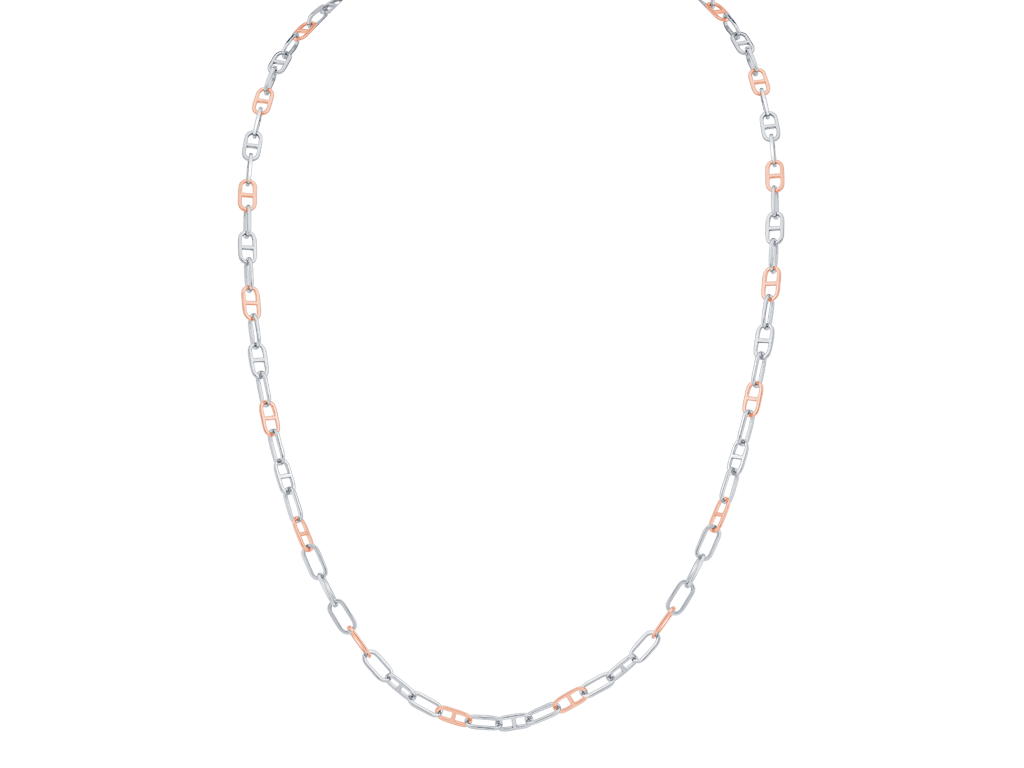 Jewelove™ Chains Platinum Rose Gold Fusion Chain for Men JL PT CH 0383