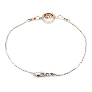 Jewelove™ Bangles & Bracelets Platinum Rose Gold Heart Bracelet for Women JL PTB 745