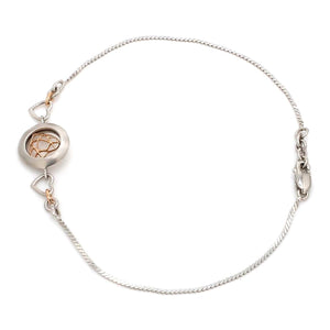 Jewelove™ Bangles & Bracelets Platinum Rose Gold Heart Bracelet for Women JL PTB 745