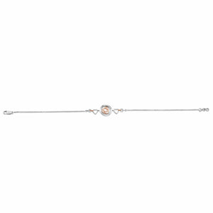 Jewelove™ Bangles & Bracelets Platinum Rose Gold Heart Bracelet for Women JL PTB 745