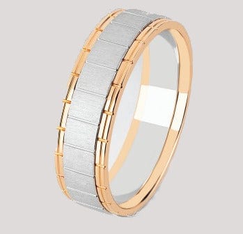 Jewelove™ Rings Men's Band only Platinum Rose Gold Ring for Men JL PT 1116