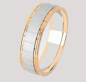 Jewelove™ Rings Men's Band only Platinum Rose Gold Ring for Men JL PT 1116