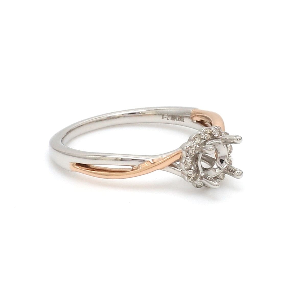 Jewelove™ Rings Platinum Rose Gold Solitaire Diamond Mounting JL PT 1144-M