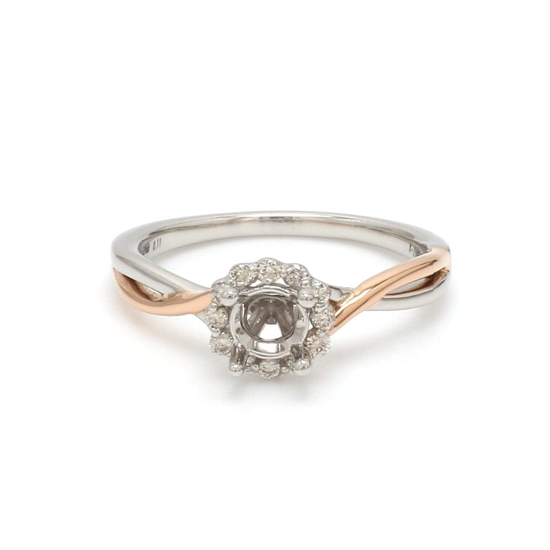 Jewelove™ Rings Platinum Rose Gold Solitaire Diamond Mounting JL PT 1144-M