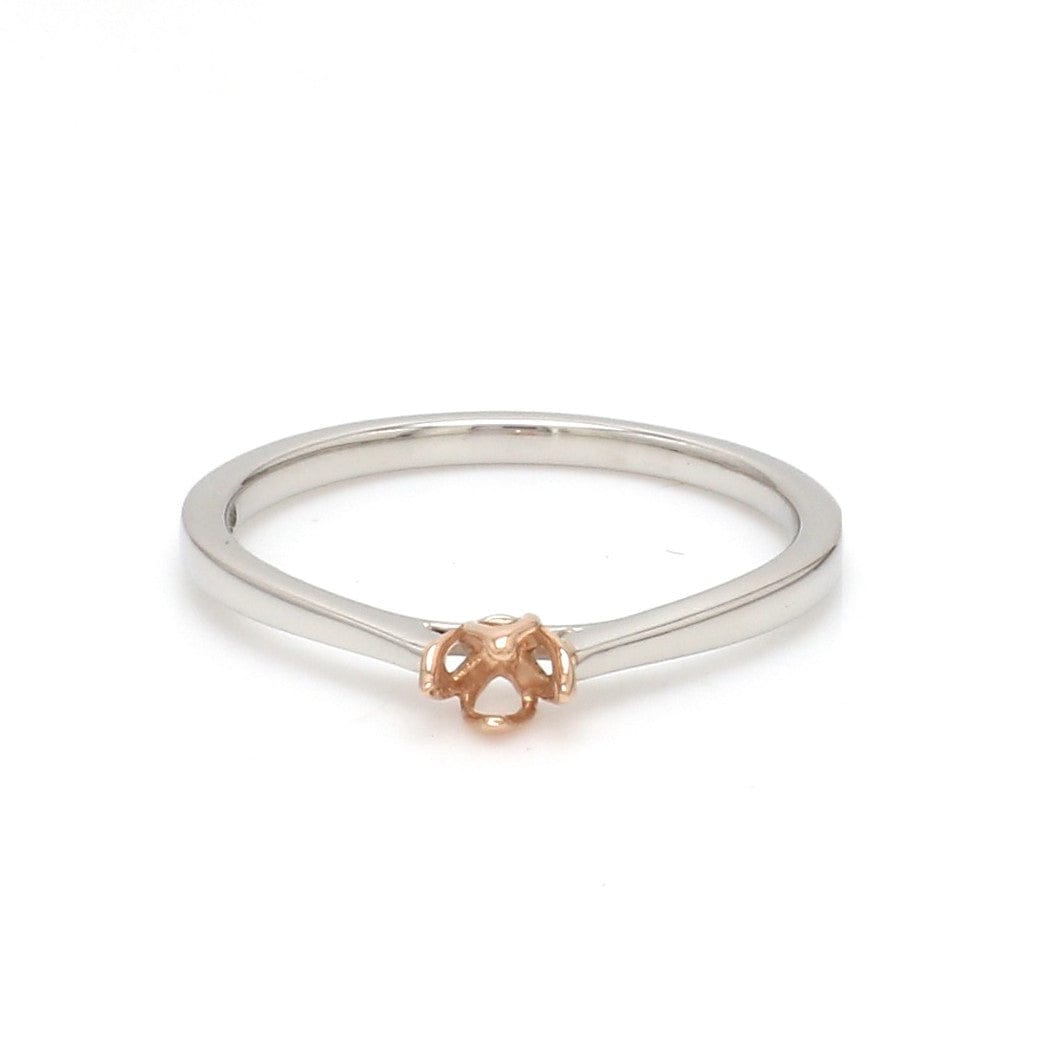 Jewelove™ Rings Women's Band only Platinum Rose Gold Solitaire Mounting JL PT 1146- M