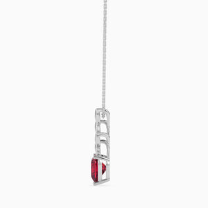 Jewelove™ Pendants Platinum Ruby Heart Pendant for Women JL PT P 18021