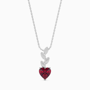 Jewelove™ Pendants Platinum Ruby Heart Pendant for Women JL PT P 18021