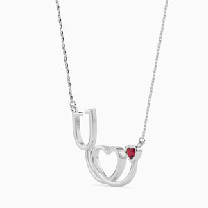 Jewelove™ Pendants Platinum Ruby Heart Pendant for Women JL PT P 18044