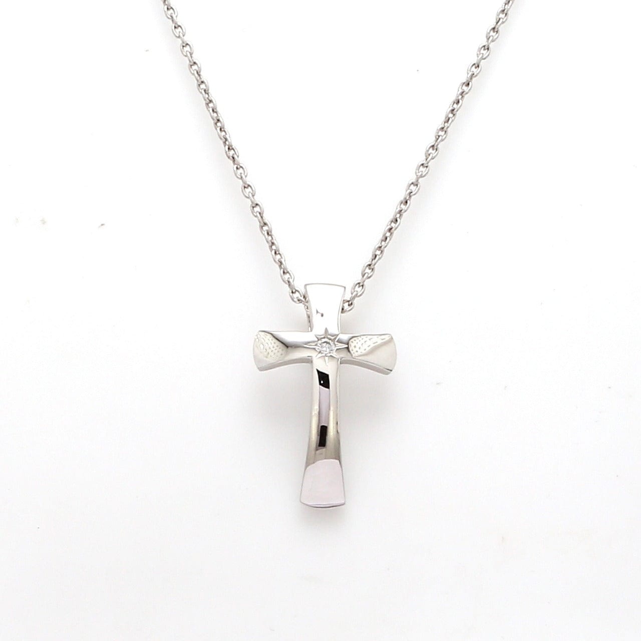 Jewelove™ Pendants Platinum Single Diamond Cross Pendant JL PT P 309