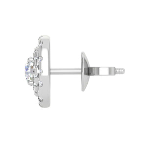 Jewelove™ Earrings J VS Platinum Solitaire Diamond Earrings for Women JL PT SE RD 107