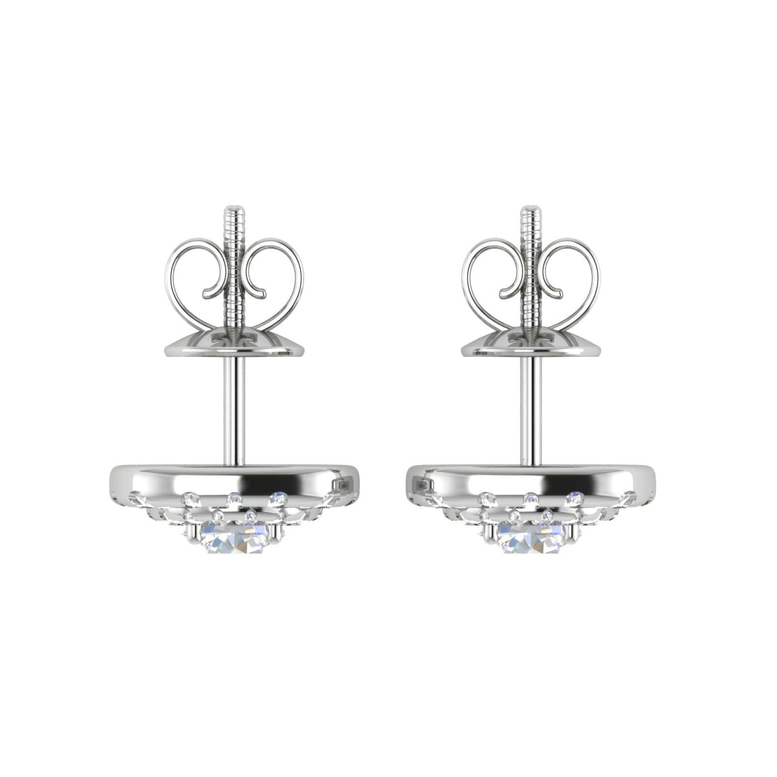 Jewelove™ Earrings J VS Platinum Solitaire Diamond Earrings for Women JL PT SE RD 107