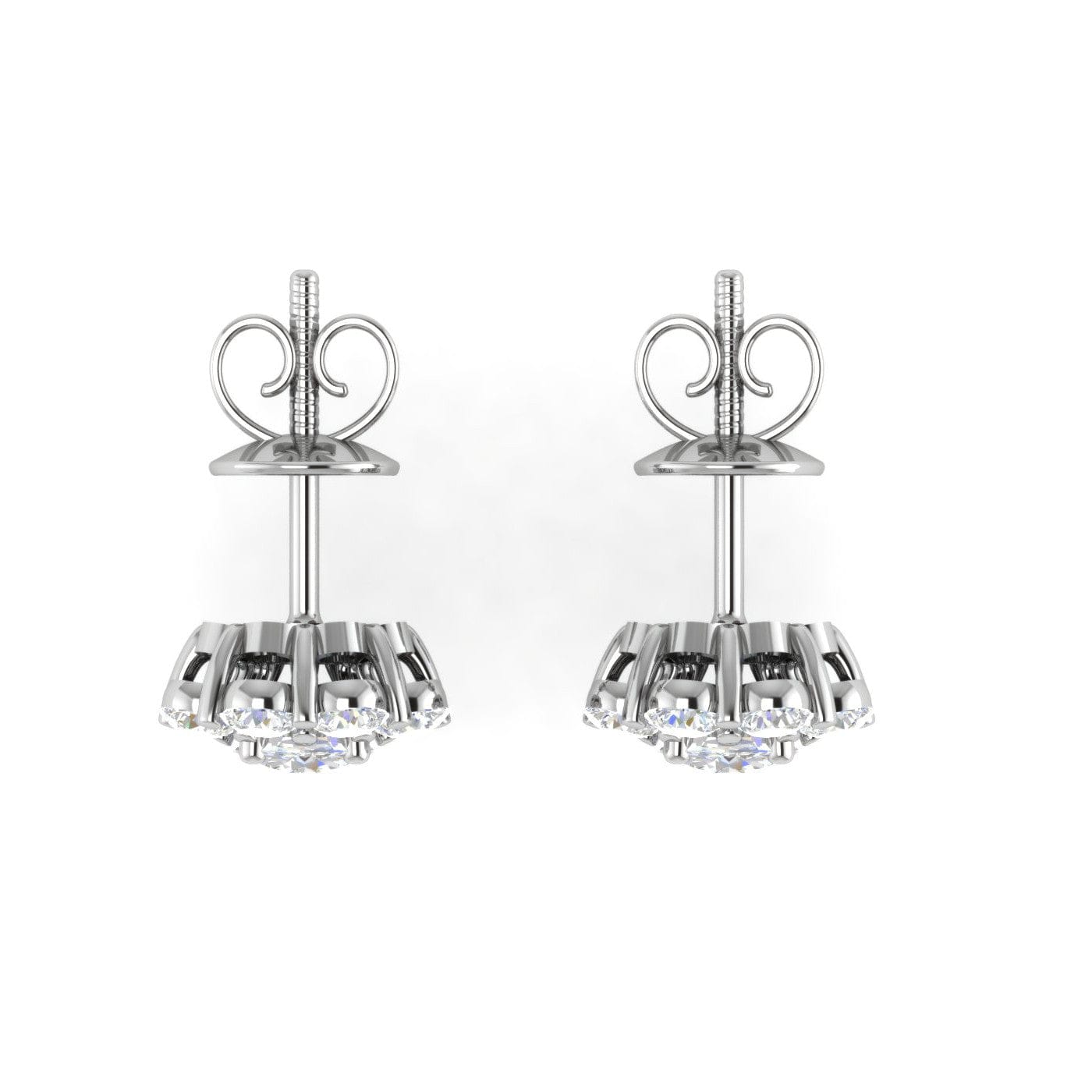 Platinum Solitaire Diamond Earrings for Women JL PT SE RD 111