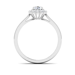 Jewelove™ Rings Platinum Solitaire Diamond Engagement Ring with Single Halo JL PT 6998