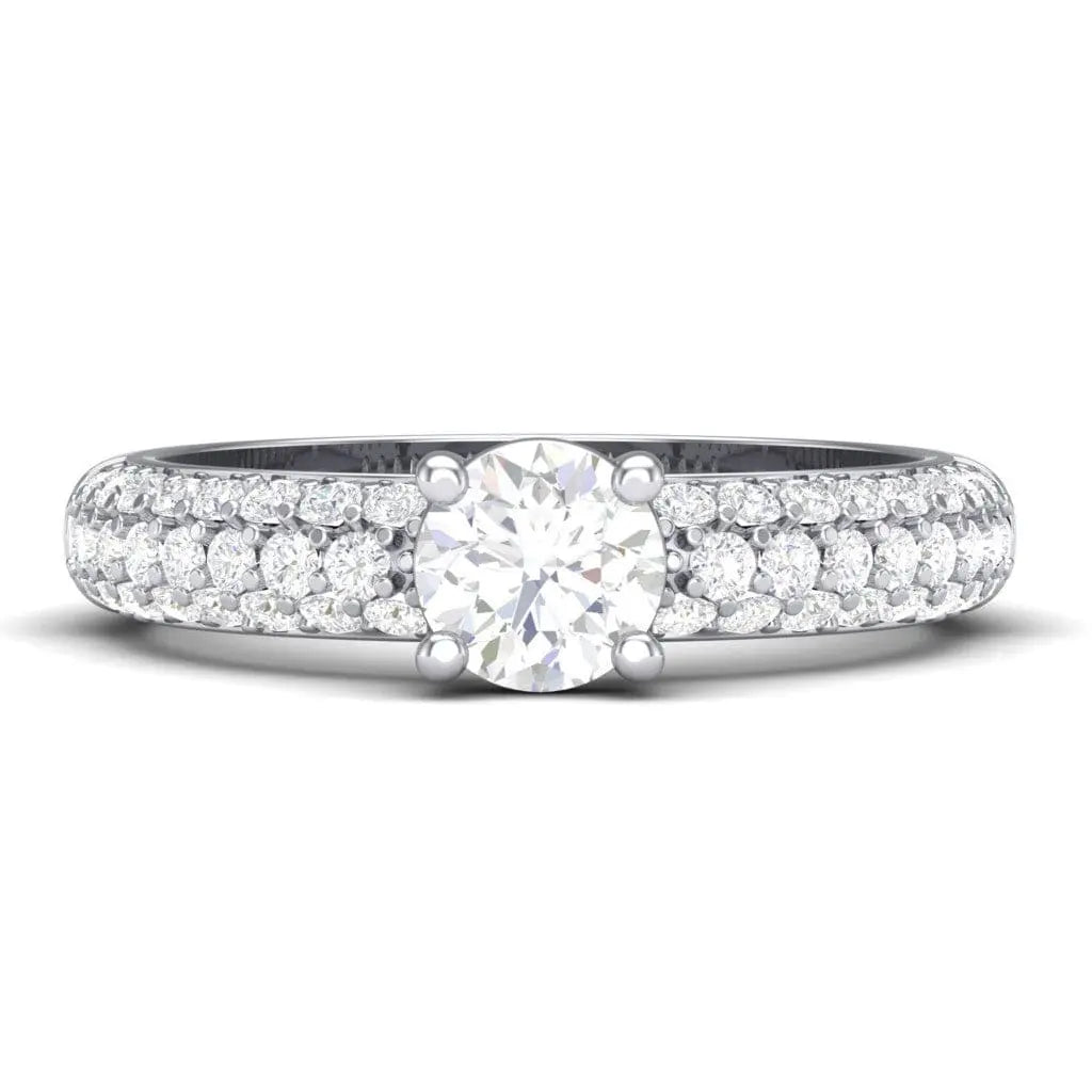 Fancy Diamond Engagement Ring Setting With Raised Shoulders