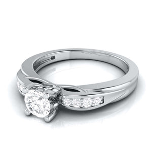 Jewelove™ Rings Platinum Solitaire Engagement Ring with a Hidden Heart JL PT G-118