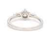 Back View of Platinum Solitaire Engagement Ring with Baguette Accents SJ PTO 265