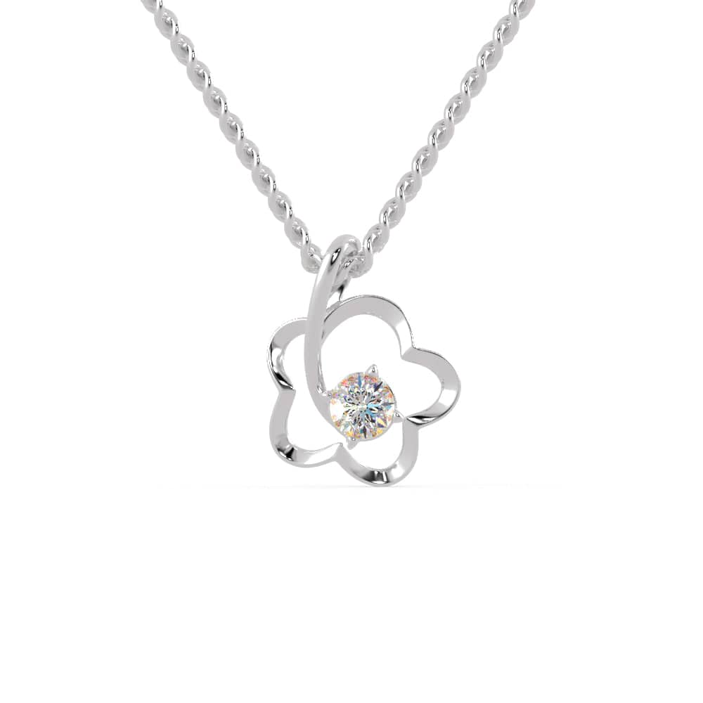 Jewelove™ Pendants SI IJ Platinum Solitaire Pendant for Women JL PT P 1255