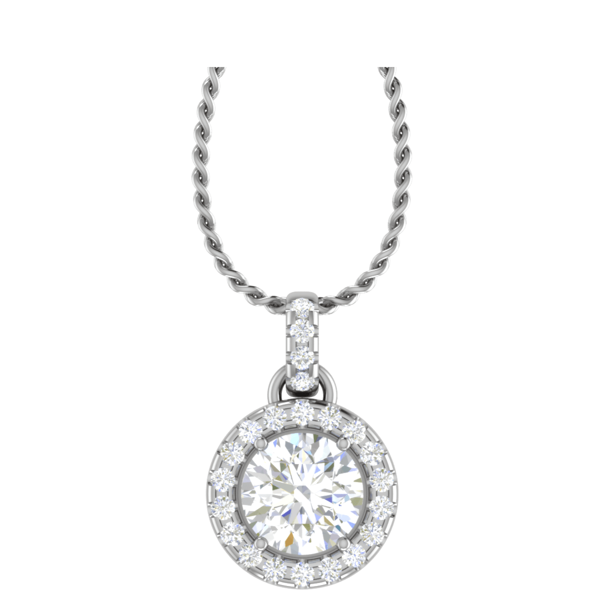 Jewelove™ Pendants Platinum Solitaire Pendant for Women JL PT P PF RD 113