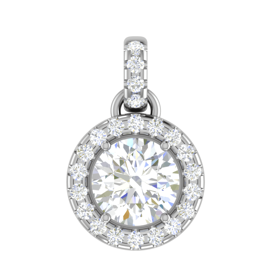 Jewelove™ Pendants Platinum Solitaire Pendant for Women JL PT P PF RD 113