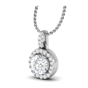 Jewelove™ Pendants Platinum Solitaire Pendant for Women JL PT P PF RD 113