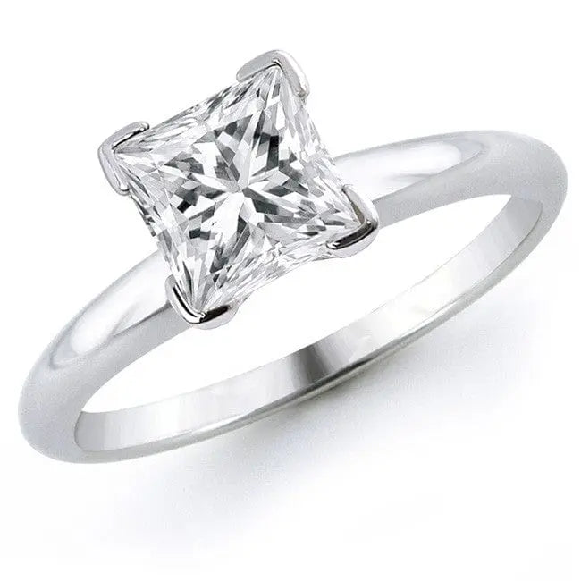 Glitz Design Princess Cut Adjustable Band Engagement Ring Set 14K Gold  (G-H/SI1-SI2)