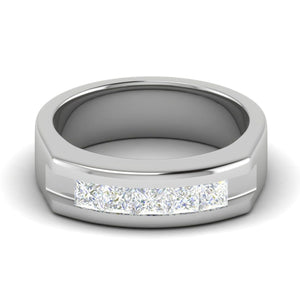 Jewelove™ Rings Women's Band only / SI IJ Platinum Unisex Ring with Diamonds JL PT MB PR 139