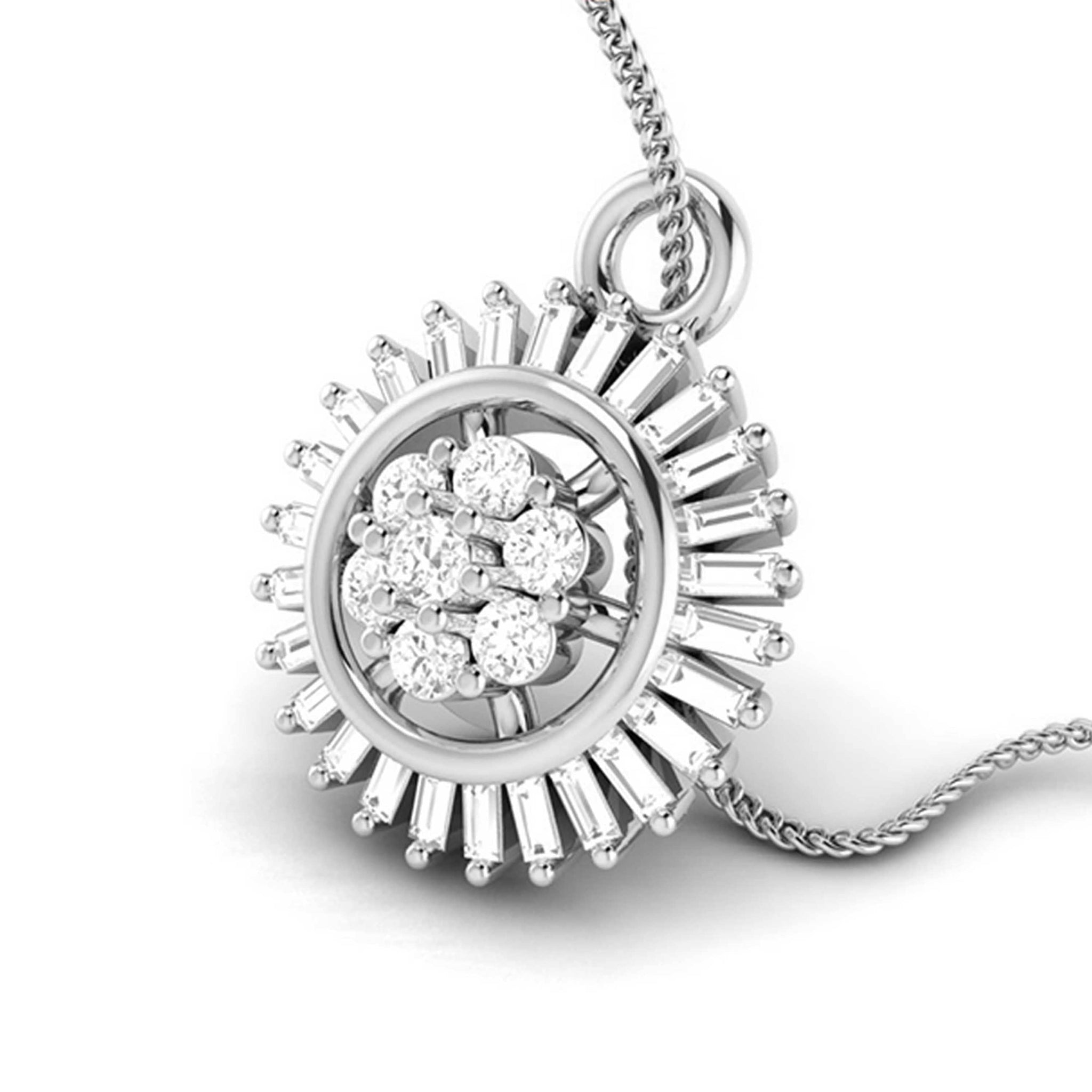 Jewelove™ Pendants & Earrings Platinum with Diamond Pendant Set for Women JL PT P 2442