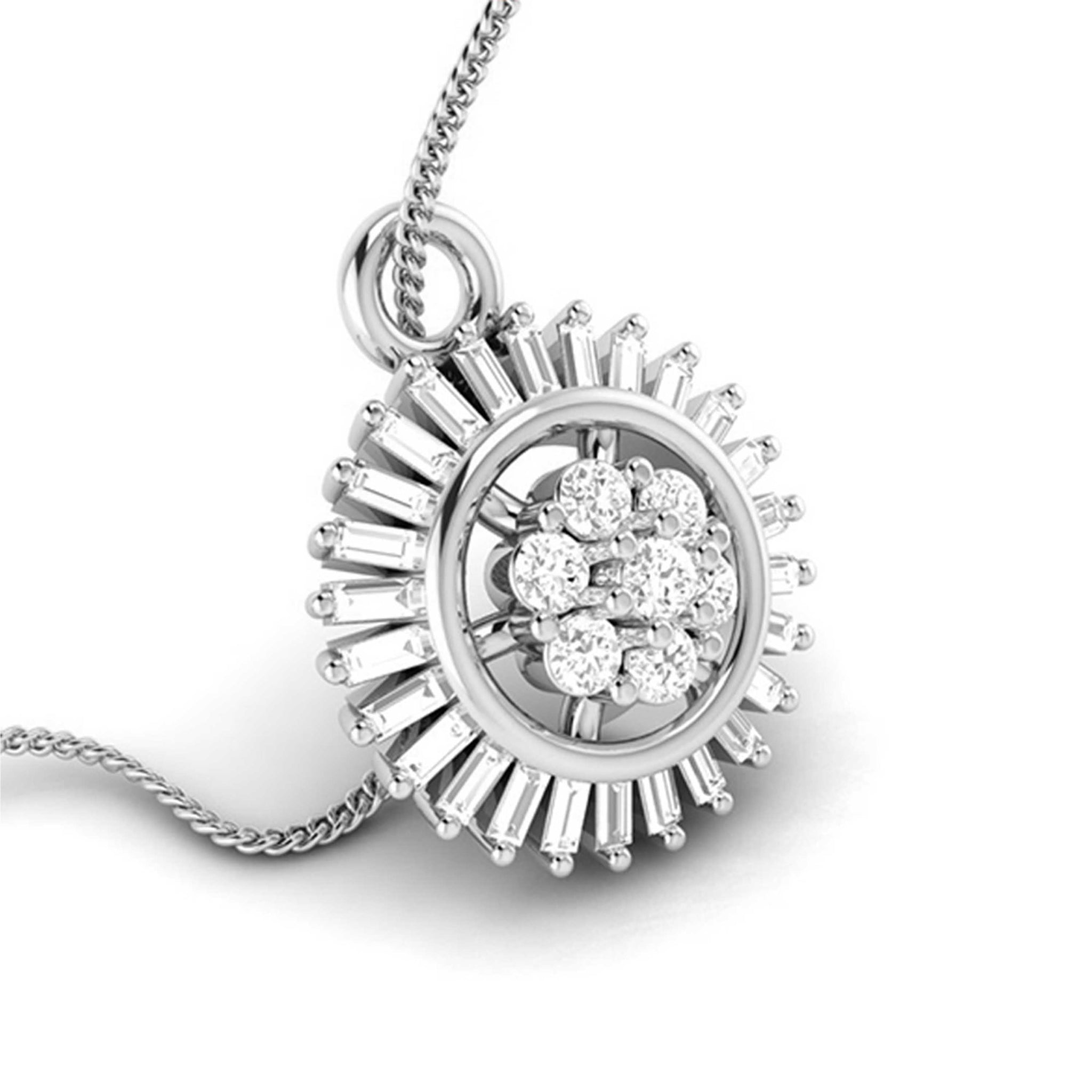 Jewelove™ Pendants & Earrings Platinum with Diamond Pendant Set for Women JL PT P 2442