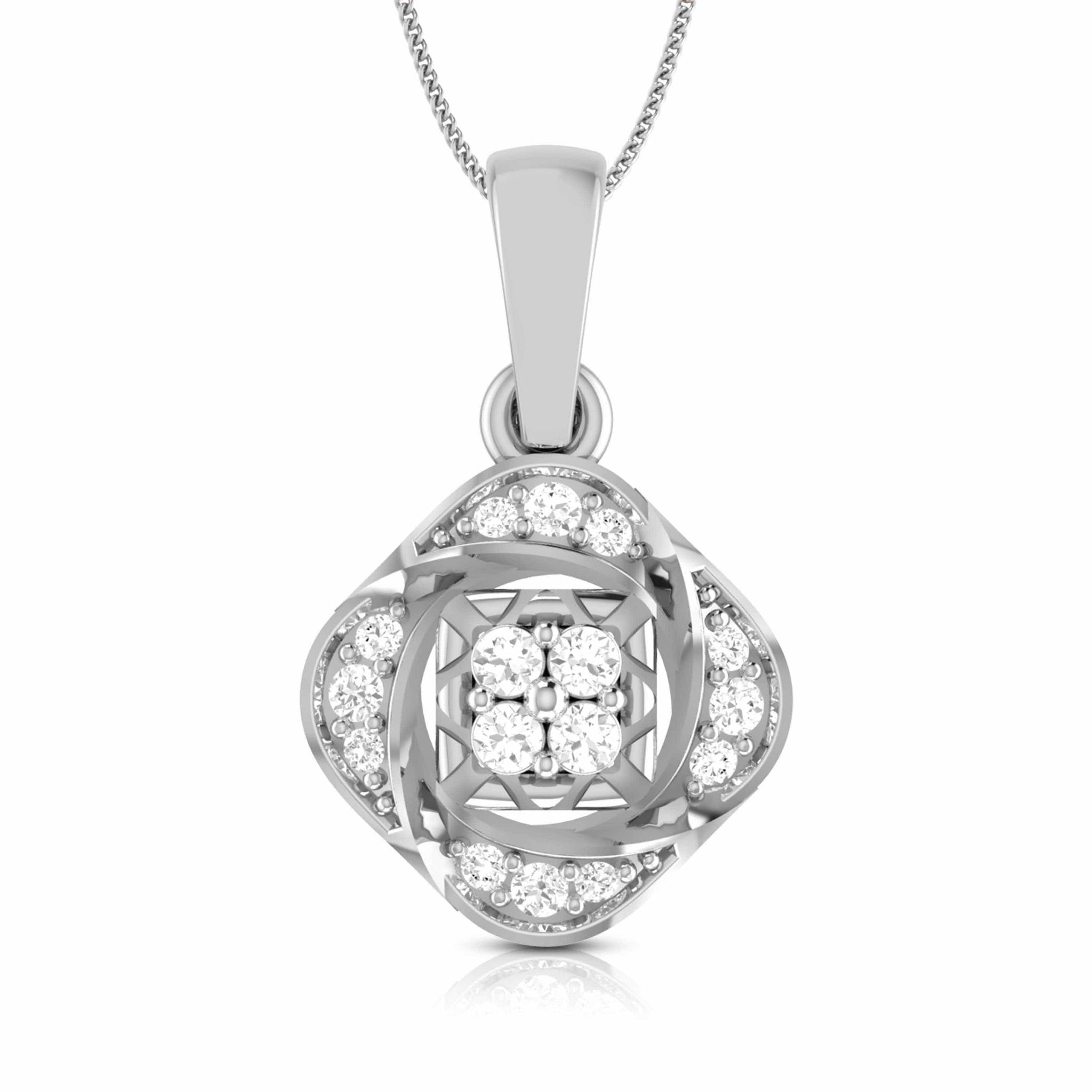 Jewelove™ Pendants & Earrings Pendant only Platinum with Diamond Pendant Set for Women JL PT P 2443