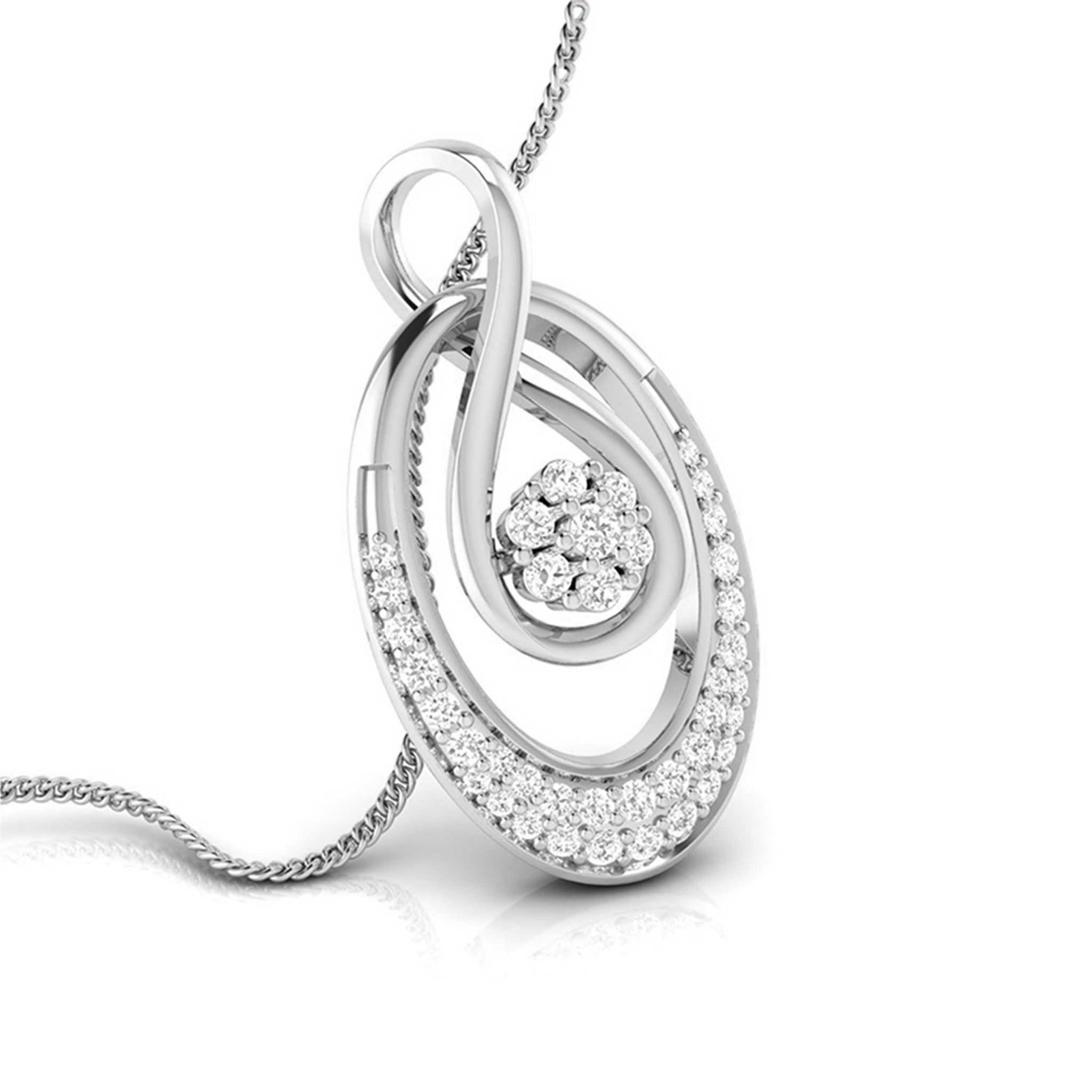 Jewelove™ Pendants & Earrings Platinum with Diamond Pendant Set for Women JL PT P 2444