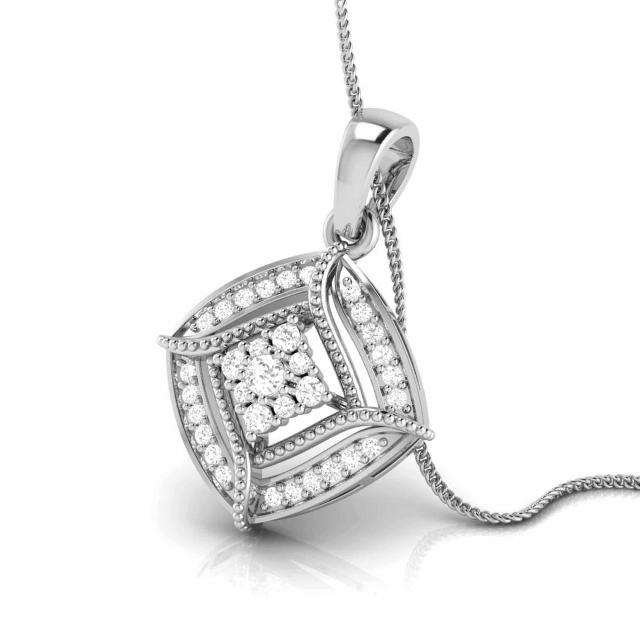 Jewelove™ Pendants & Earrings Platinum with Diamond Pendant Set for Women JL PT P 2447