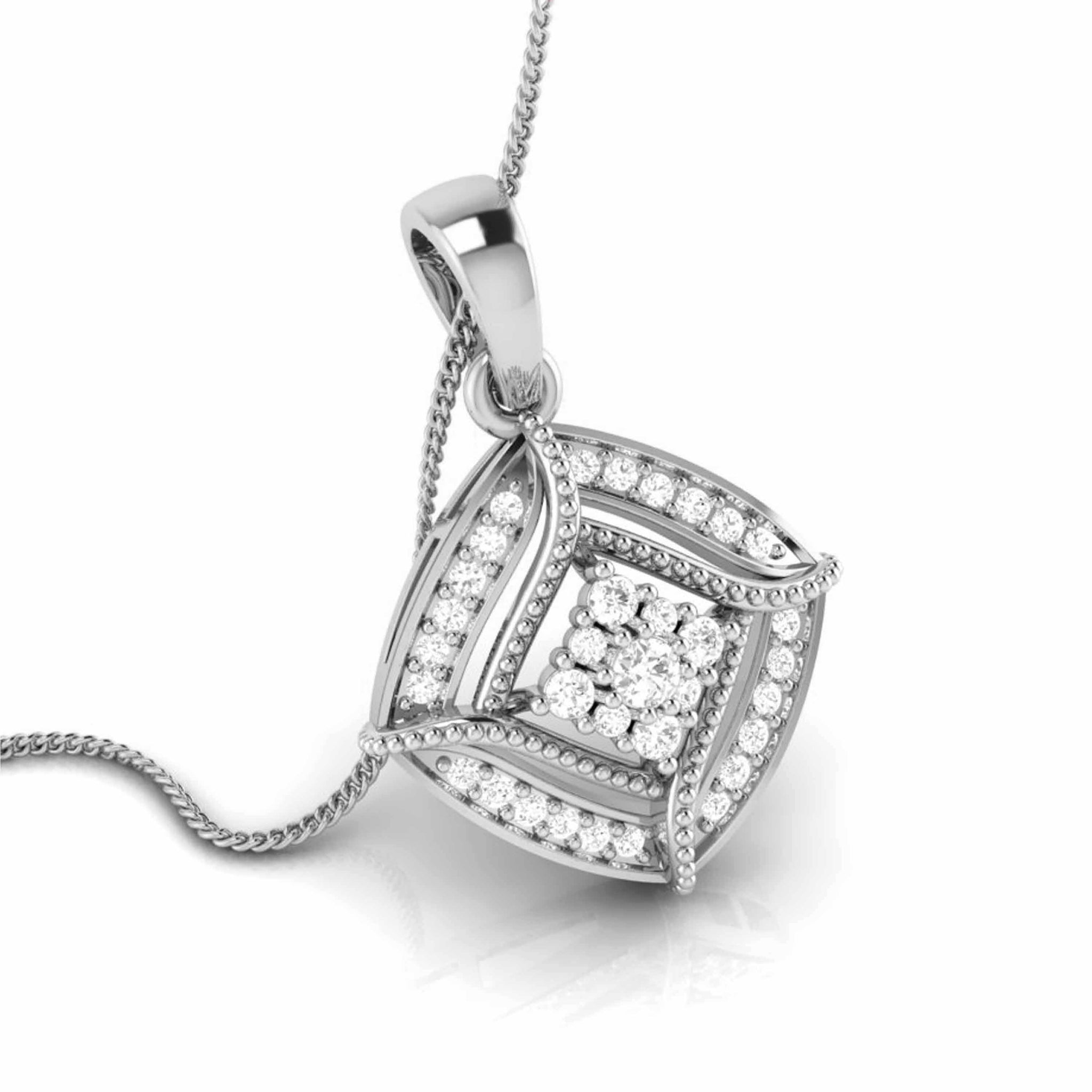 Jewelove™ Pendants & Earrings Platinum with Diamond Pendant Set for Women JL PT P 2447