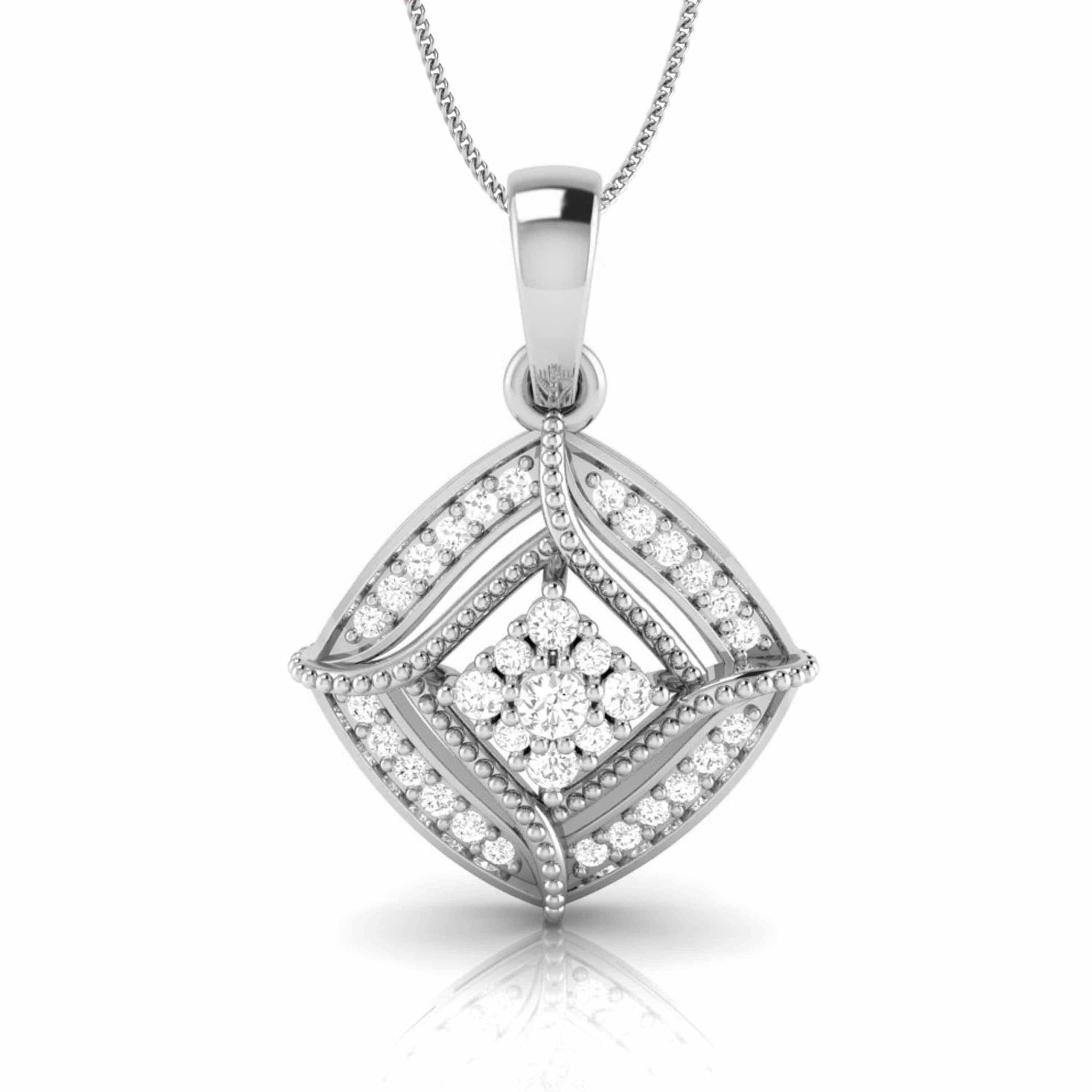 Jewelove™ Pendants & Earrings Pendant only Platinum with Diamond Pendant Set for Women JL PT P 2447