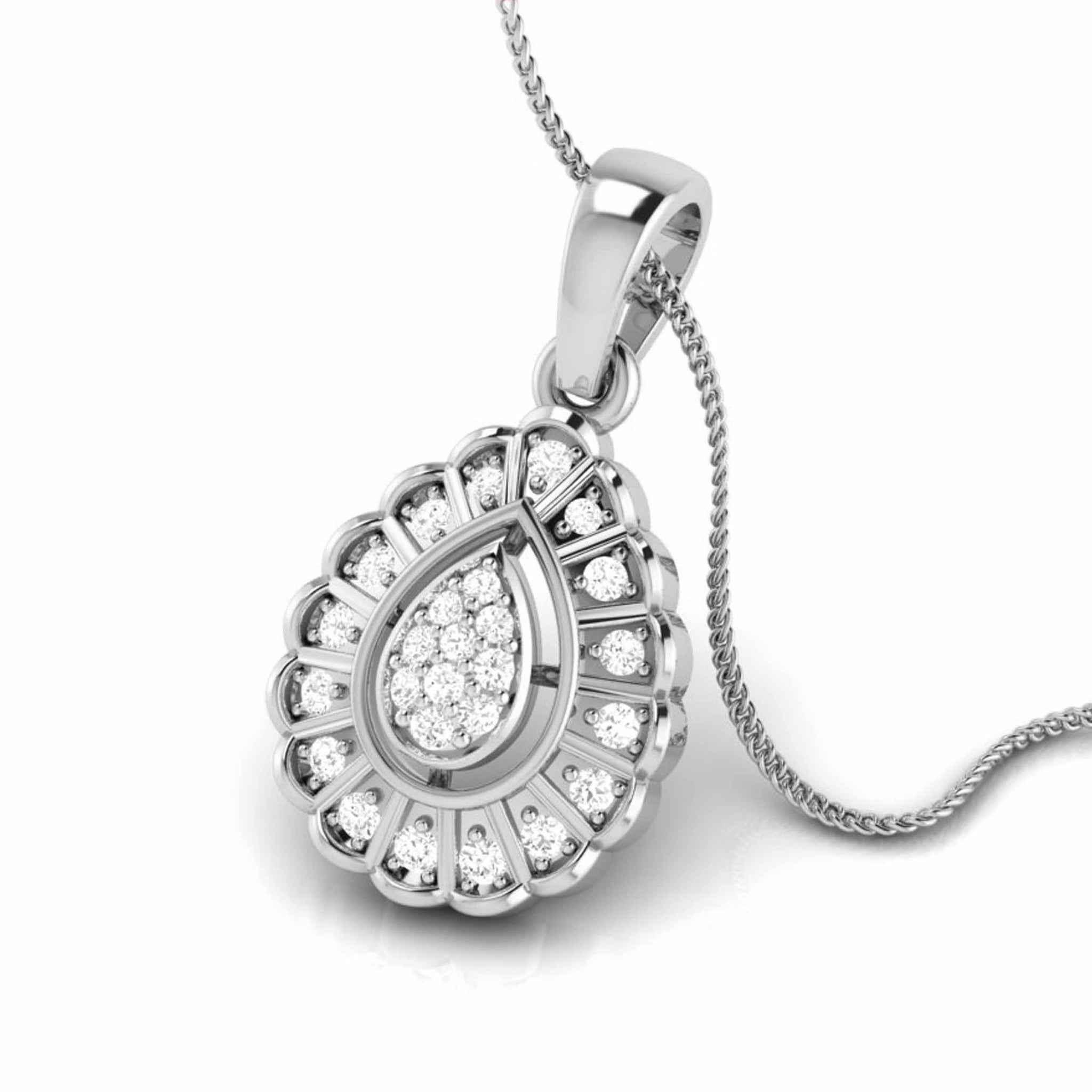 Jewelove™ Pendants & Earrings Platinum with Diamond Pendant Set for Women JL PT P 2448